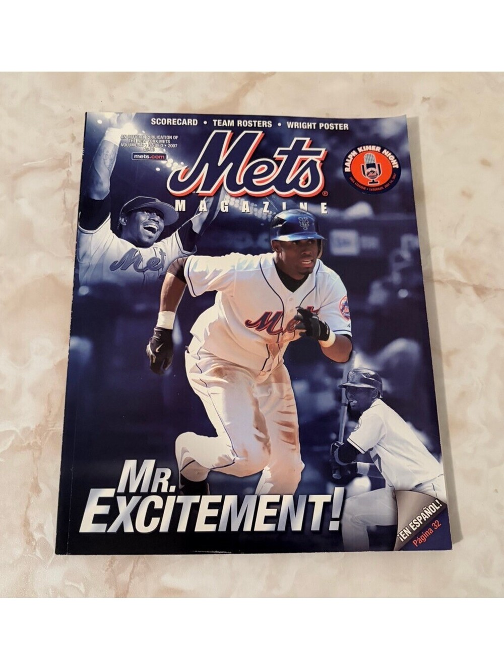 Limited Edition MLB New York Mets Magazine 2007 Jose Reyes w David Wright Poster